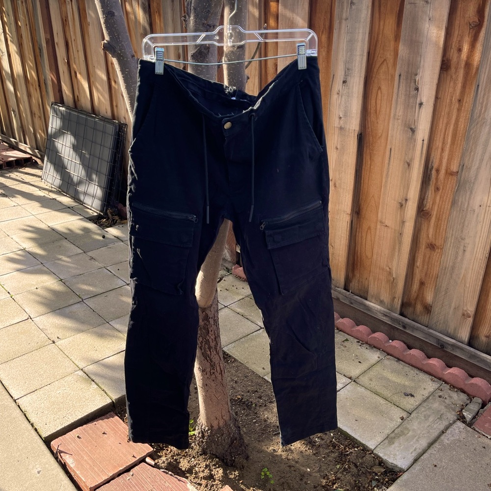 Black cargo pants size XXL